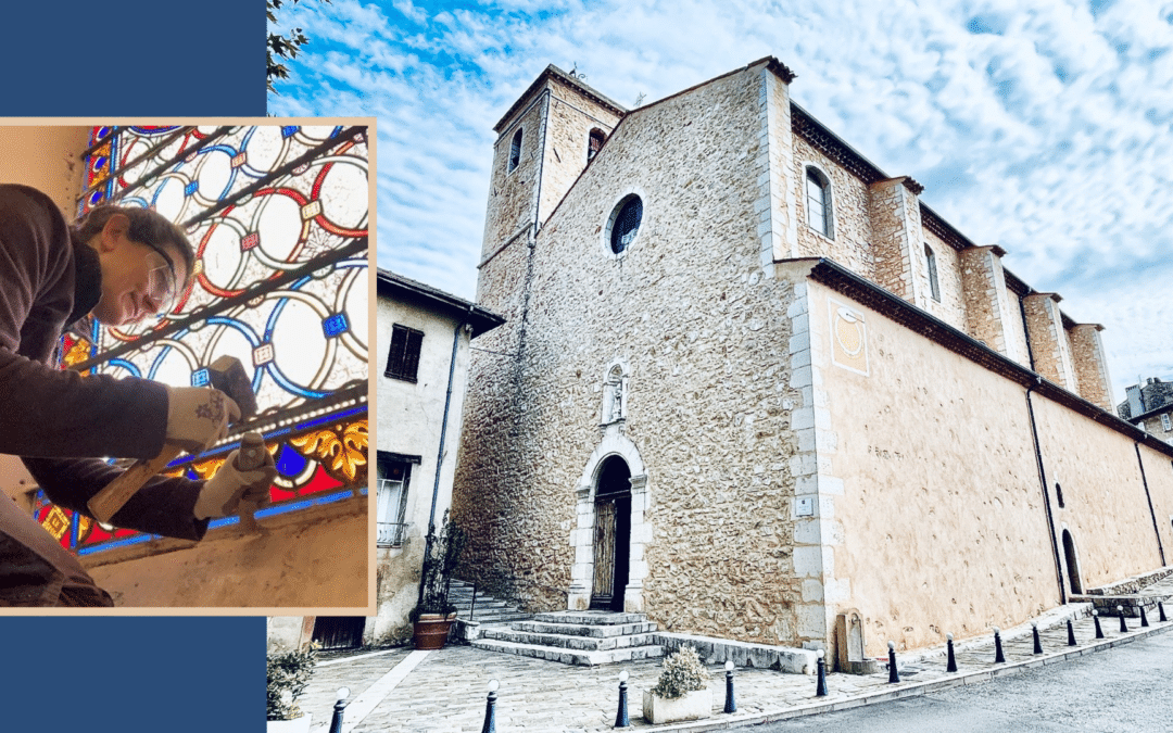 Début du chantier de restauration des vitraux de l’église Saint-Césaire