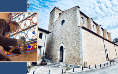Start of restoration work on the stained glass windows of Saint-Césaire Church